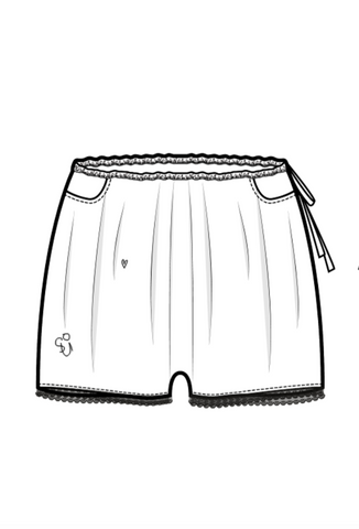 BLACK STRIPE DAISY SHORTS